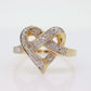 10k Open Heart Ring. 10k Open Interlocking hearts promise ring. st(45)