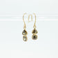 18k Fancy GREEN diamond earrings. Fancy Color Diamond Earrings. Bezel set diamond earrings. st(170)