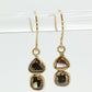 18k Fancy GREEN diamond earrings. Fancy Color Diamond Earrings. Bezel set diamond earrings. st(170)