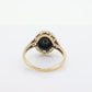 10k ONYX and diamond ring. Oval Onyx bezel set victorian mourning ring. st(196)