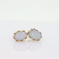 14k Opal Solitaire Stud Earrings. Very Adorable and Cute Earrings. st(40)