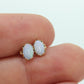 14k Opal Solitaire Stud Earrings. Very Adorable and Cute Earrings. st(40)