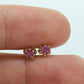 Dainty 14k Ruby stud Earrings. Buttercup Prong set Ruby studs. st(29)