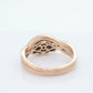 10k Rose Gold Diamond Wedding Ring set. Diamond Cluster Halo Wedding Set. Engagement set. Bridal Set rings. Eternity band. st(184)