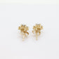 Diamond Flower Cluster Earrings. Diamond Daisy 14k stud earrings. Diamond Stud 14k Yellow Gold Earrings. 0.35 ctw. st57/50