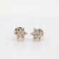 Diamond Flower Cluster Earrings. Diamond Daisy 14k stud earrings. Diamond Stud 14k Yellow Gold Earrings. 0.35 ctw. st57/50