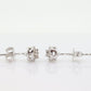 Diamond Cluster Halo Stud Earrings. 14k Diamond stud earrings. HALO Daisy Arrangement. st (161)