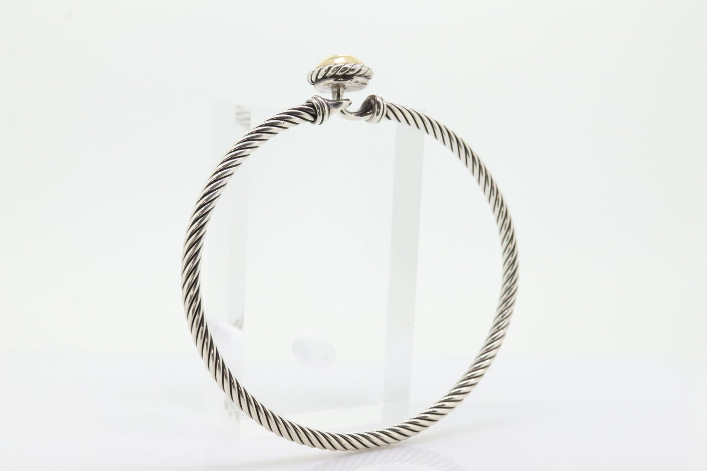 David Yurman Cable Buckle Hook Bangle Bracelet DY 925 Sterling Silver 585 18k Gold. David Yurman Chatelaine Bracelet st(155)