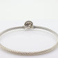 David Yurman Cable Buckle Hook Bangle Bracelet DY 925 Sterling Silver 585 18k Gold. David Yurman Chatelaine Bracelet st(155)