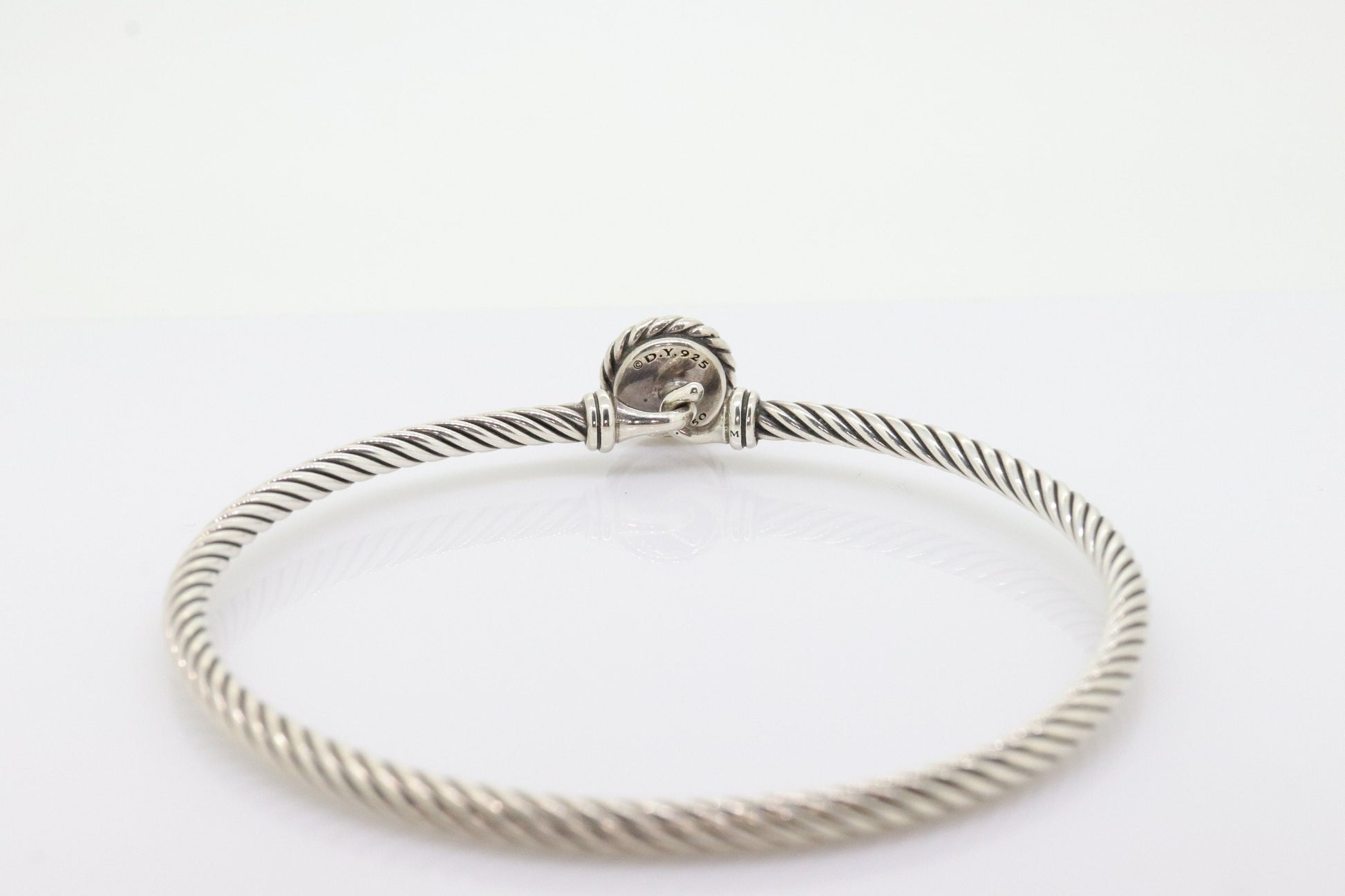 David Yurman Cable Buckle Hook Bangle Bracelet DY 925 Sterling Silver 585 18k Gold. David Yurman Chatelaine Bracelet st(155)