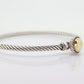 David Yurman Cable Buckle Hook Bangle Bracelet DY 925 Sterling Silver 585 18k Gold. David Yurman Chatelaine Bracelet st(155)