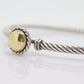 David Yurman Cable Buckle Hook Bangle Bracelet DY 925 Sterling Silver 585 18k Gold. David Yurman Chatelaine Bracelet st(155)