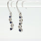 10k Sapphire and Diamond Dangle Earrings. Journey Sapphire Diamond Drop Earrings. st(46)