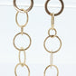 14k NABCO Gold Dangle Drop Earrings. 14k Yellow Gold Interlocking Circles Discs. Chain Link Earrings. st(92)