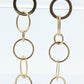 14k NABCO Gold Dangle Drop Earrings. 14k Yellow Gold Interlocking Circles Discs. Chain Link Earrings. st(92)