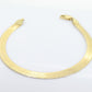 Vintage 14k Yellow Gold High Polish Gloss herringbone bracelet. Wide Herringbone Bracelet. Herringbone chain bracelet. st(178)