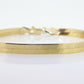 Vintage 14k Yellow Gold High Polish Gloss herringbone bracelet. Wide Herringbone Bracelet. Herringbone chain bracelet. st(178)