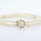 Pearl Bracelet Double Strand Pearls 14k yellow gold Pearl clasp. Pearl Bracelet. Pearl Bracelet st(69)
