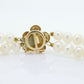 Pearl Bracelet Double Strand Pearls 14k yellow gold Pearl clasp. Flower Pearl Clasp Bracelet. Pearl Bracelet st(63)
