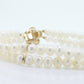 Pearl Bracelet Double Strand Pearls 14k yellow gold Pearl clasp. Flower Pearl Clasp Bracelet. Pearl Bracelet st(63)