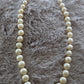 14k Sapphire Graduated Saltwater Pearl Choker one thread necklace. Large Pearl Necklace. st(142)