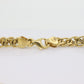 14k Double LINK Weave Chain Bracelet. 14k Specialty Link Bracelet ITALY. Railroad Woven Bracelet. st(121)