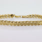 14k Double LINK Weave Chain Bracelet. 14k Specialty Link Bracelet ITALY. Railroad Woven Bracelet. st(121)