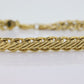 14k Double LINK Weave Chain Bracelet. 14k Specialty Link Bracelet ITALY. Railroad Woven Bracelet. st(121)
