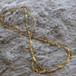 14k Singapore chain link Necklace. 14k Yellow Gold Singapore Twisted Curb Chain. 2mm 24inch 3.2grams st(42)
