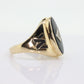 10k ONYX and diamond ring. Onyx and diamond yellow gold W 30 Year Anniversary st75