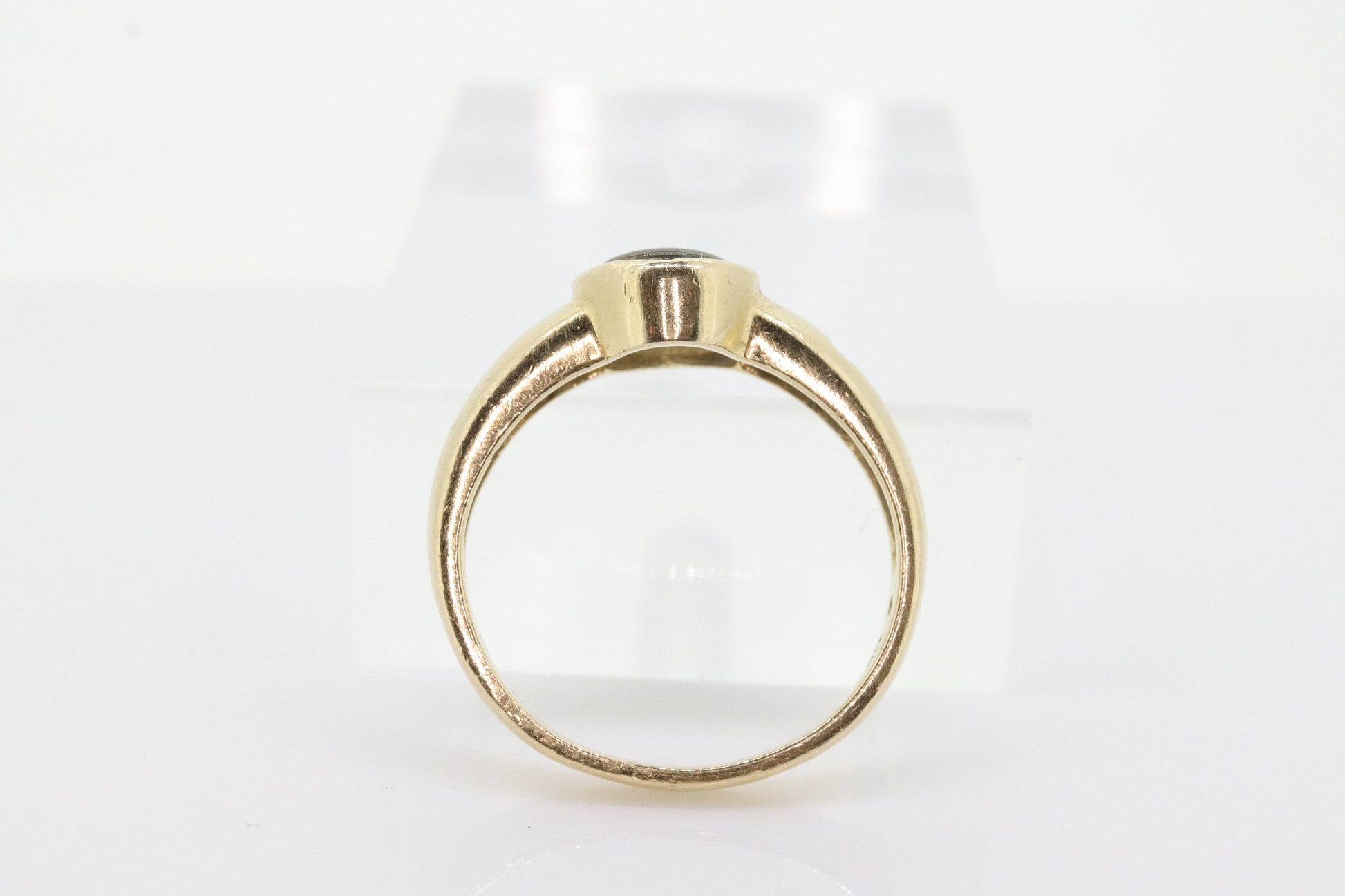 14k Oval Bezel Set Ammolite Ring and Earrings set. Ammolite Fossil and diamond earrings and ring. st140