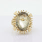 14k Large Oval GREEN Amethyst ring. 14k Large Light Green Amethyst Cocktail Statement ring st(172/50)