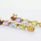 14k Multi-Color Gem Dangle EARRINGS. Pear Topaz Citrine Garnet Peridot Amethyst Tennis Dangle earrings (st108)