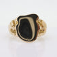 Antique LION Signet Ring. 10k Yellow gold. Blank Engrave able Signet ring. Heavy Lion Lioness Ring st(200)