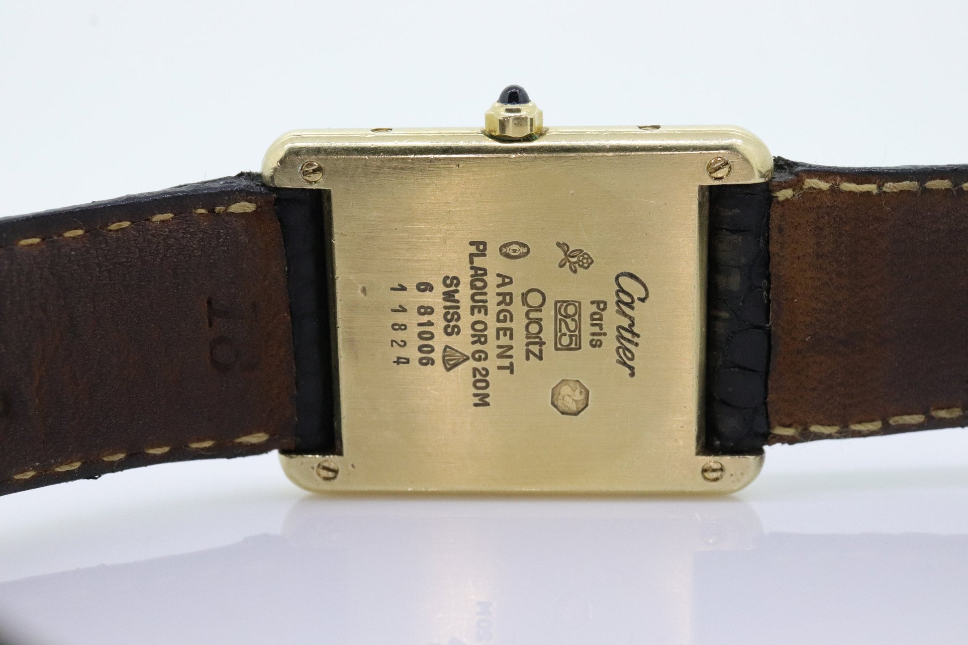 Vintage Must de Cartier Tank Watch. ARGENT Cartier 925 Vermeil Quartz Ardent Swiss Made. st(773)