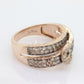 Le Vian Diamond Buckle Ring. 14k rose gold Levian Le Vian champagne chocolate diamond Buckle belt band. (265)