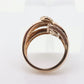 Le Vian Diamond Buckle Ring. 14k rose gold Levian Le Vian champagne chocolate diamond Buckle belt band. (265)