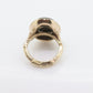 Onyx and Diamond Ring. Art Deco Onyx Bezel. 14k Gold Arthritic Knuckle Fit ring. Finger Fit 14k Shank. Adjustable Fat Knuckle ring. st(225)