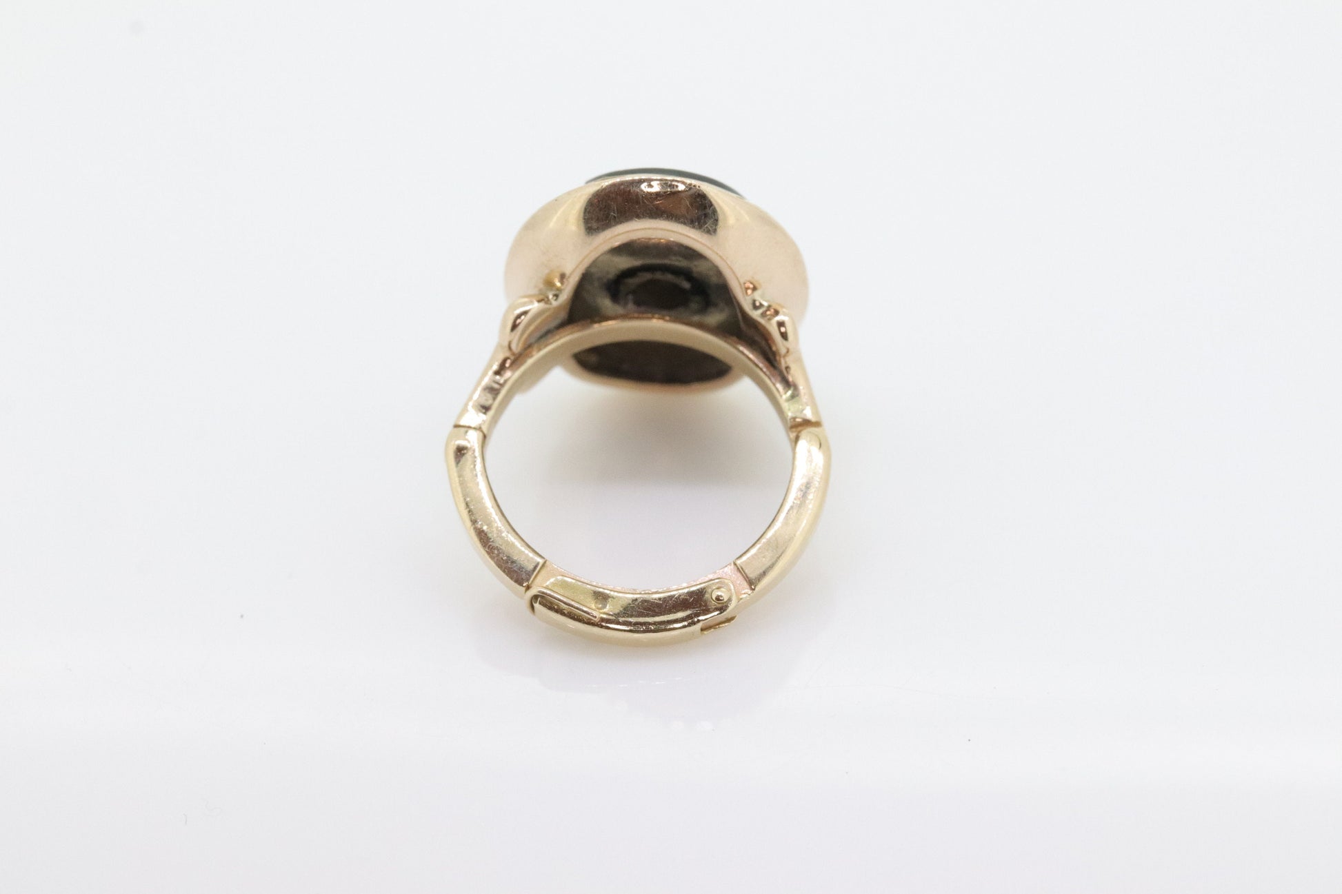 Onyx and Diamond Ring. Art Deco Onyx Bezel. 14k Gold Arthritic Knuckle Fit ring. Finger Fit 14k Shank. Adjustable Fat Knuckle ring. st(225)