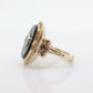 Onyx and Diamond Ring. Art Deco Onyx Bezel. 14k Gold Arthritic Knuckle Fit ring. Finger Fit 14k Shank. Adjustable Fat Knuckle ring. st(225)