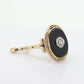 Onyx and Diamond Ring. Art Deco Onyx Bezel. 14k Gold Arthritic Knuckle Fit ring. Finger Fit 14k Shank. Adjustable Fat Knuckle ring. st(225)