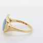 14k KABANA KBN Opal Ring. 14k OPAL inlay Fish. Natural Opal ring by Kabana Designer. st(259)