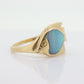 14k KABANA KBN Opal Ring. 14k OPAL inlay Fish. Natural Opal ring by Kabana Designer. st(259)