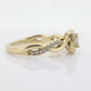 14k LEO Diamond Ring. Princess cut Diamond Halo Infinity shank solitaire engagement ring. LEO diamond. st(288)