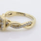 14k LEO Diamond Ring. Princess cut Diamond Halo Infinity shank solitaire engagement ring. LEO diamond. st(288)