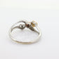 10k Triple Heart Diamond Cluster ring. 10k yellow gold with Rose gold middle heart white gold. st(46)