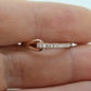 10k Pave Diamond Buckle Ring. Rose Gold diamond Hook KNOT ring. 10k Rose Gold encrusted stacking band. st(161)