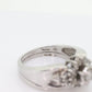 14k Gold daisy Ring. Round HALO Diamond Sunburst Starburst Cluster Ring. Waterfall diamond. Diamonds st(196)