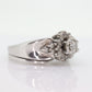 14k Gold daisy Ring. Round HALO Diamond Sunburst Starburst Cluster Ring. Waterfall diamond. Diamonds st(196)
