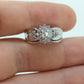 14k Gold daisy Ring. Round HALO Diamond Sunburst Starburst Cluster Ring. Waterfall diamond. Diamonds st(196)